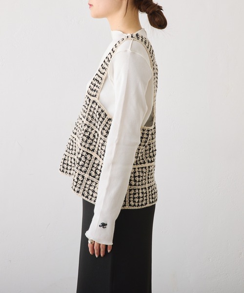 PUAL CE CIN(ピュアルセシン)の「クロシェ編み風ビスチェ(ベスト・レディース・その他1・FREE)」の12枚目の写真