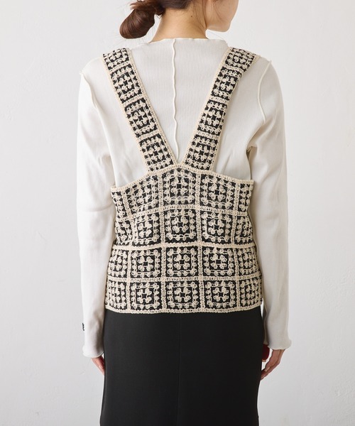 PUAL CE CIN(ピュアルセシン)の「クロシェ編み風ビスチェ(ベスト・レディース・その他1・FREE)」の11枚目の写真