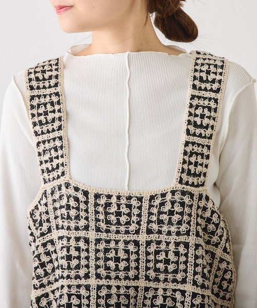 PUAL CE CIN(ピュアルセシン)の「クロシェ編み風ビスチェ(ベスト・レディース・その他1・FREE)」の10枚目の写真