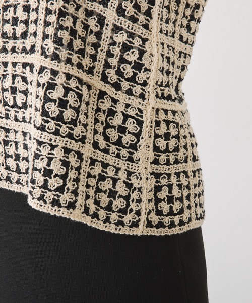 PUAL CE CIN(ピュアルセシン)の「クロシェ編み風ビスチェ(ベスト・レディース・その他1・FREE)」の8枚目の写真