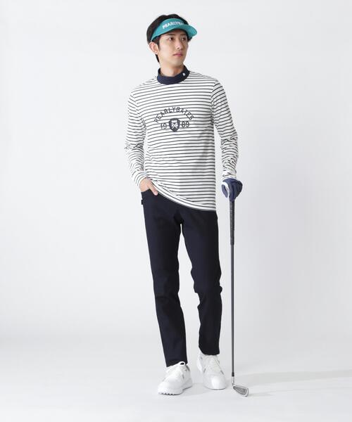 PEARLY GATES(パーリーゲイツ)の「【PEARLY GATES】ボーダー柄 80/1 36Gベアカノコ(Tシャツ/カットソー・メンズ・ホワイト系その他・MEDIUM/LARGE/X-LARGE/XX-LARGE)」の2枚目の写真