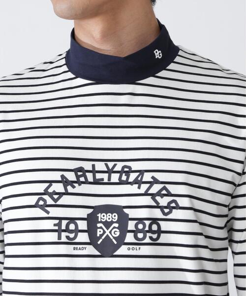 PEARLY GATES(パーリーゲイツ)の「【PEARLY GATES】ボーダー柄 80/1 36Gベアカノコ(Tシャツ/カットソー・メンズ・ホワイト系その他・MEDIUM/LARGE/X-LARGE/XX-LARGE)」の6枚目の写真