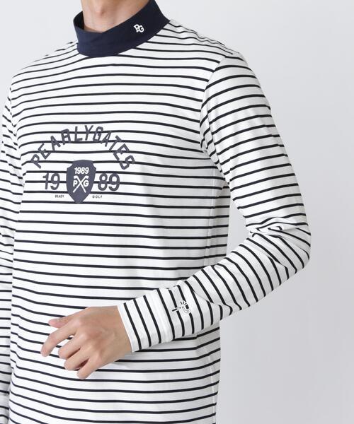 PEARLY GATES(パーリーゲイツ)の「【PEARLY GATES】ボーダー柄 80/1 36Gベアカノコ(Tシャツ/カットソー・メンズ・ホワイト系その他・MEDIUM/LARGE/X-LARGE/XX-LARGE)」の7枚目の写真