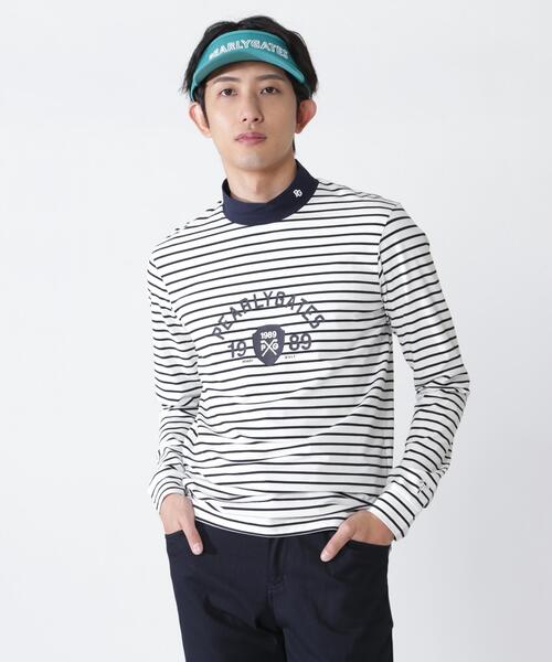 PEARLY GATES(パーリーゲイツ)の「【PEARLY GATES】ボーダー柄 80/1 36Gベアカノコ(Tシャツ/カットソー・メンズ・ホワイト系その他・MEDIUM/LARGE/X-LARGE/XX-LARGE)」の1枚目の写真