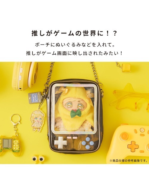 Hamee（ハミィ）の「Osel 携帯ゲーム型 ぬいぐるみ ポーチ（ポーチ・レディース・ブラック/クリアブルー/パープル・FREE）」の12枚目の写真