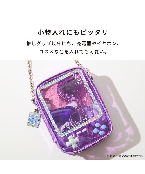 Hamee（ハミィ）の「Osel 携帯ゲーム型 ぬいぐるみ ポーチ（ポーチ・レディース・ブラック/クリアブルー/パープル・FREE）」の15枚目の写真