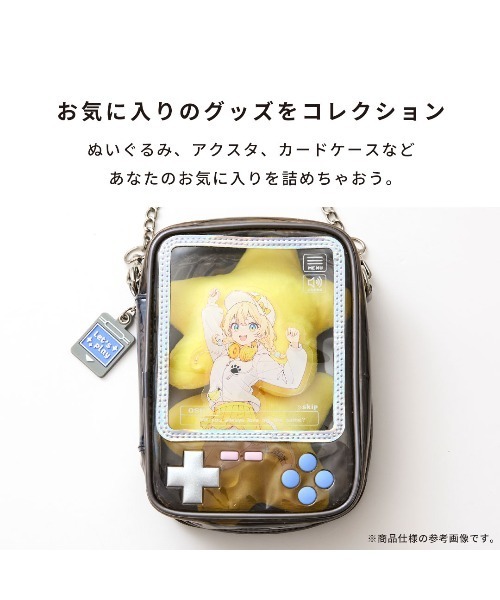 Hamee（ハミィ）の「Osel 携帯ゲーム型 ぬいぐるみ ポーチ（ポーチ・レディース・ブラック/クリアブルー/パープル・FREE）」の16枚目の写真