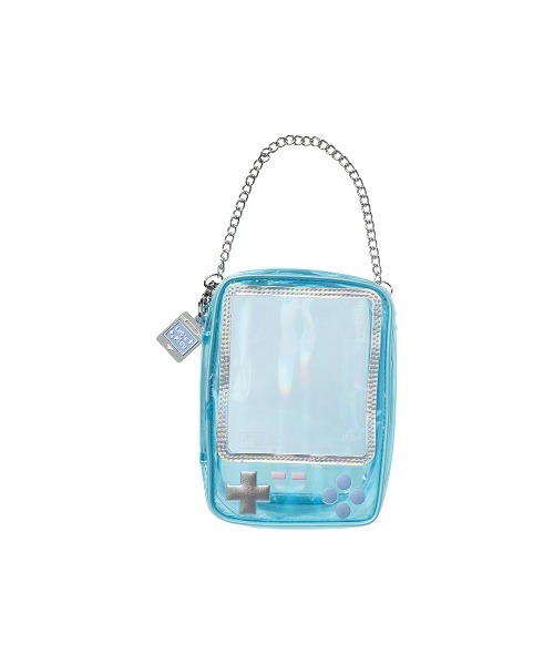 Hamee（ハミィ）の「Osel 携帯ゲーム型 ぬいぐるみ ポーチ（ポーチ・レディース・ブラック/クリアブルー/パープル・FREE）」の6枚目の写真