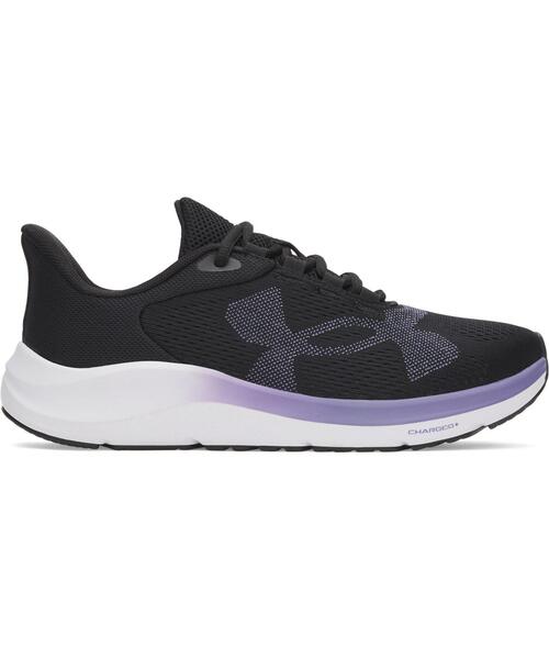 UNDER ARMOUR(アンダーアーマー)の「UAチャージド パスート4 ビッグロゴ(ランニング/レディース)(スニーカー・レディース・ブラック系その他2・24.5cm/24.0cm/25.5cm/25.0cm/26.0cm/23.5cm)」の1枚目の写真