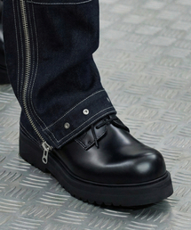 FIRENZE ATELIER（フィレンツェアトリエ）の「[SECOND.A Light] ボリュームラウンドトゥ5CMダービーSL27 [シャインブラック]（ドレスシューズ）」