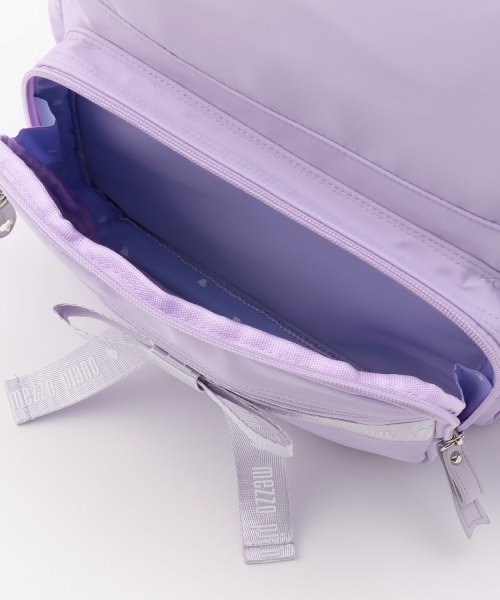 mezzo piano（メゾピアノ）の「ポーチ付ロゴリボンリュック容量約24L（バックパック/リュック・キッズ・ネイビー/ラベンダー・F）」の11枚目の写真