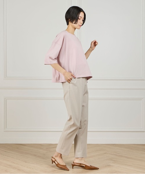 INED（イネド）の「GOOD MOOD Tシャツ風サマーニット（ニット/セーター・レディース・オフホワイト・9号）」の4枚目の写真
