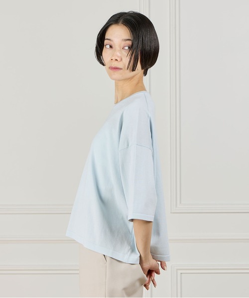 INED（イネド）の「GOOD MOOD Tシャツ風サマーニット（ニット/セーター・レディース・オフホワイト・9号）」の20枚目の写真