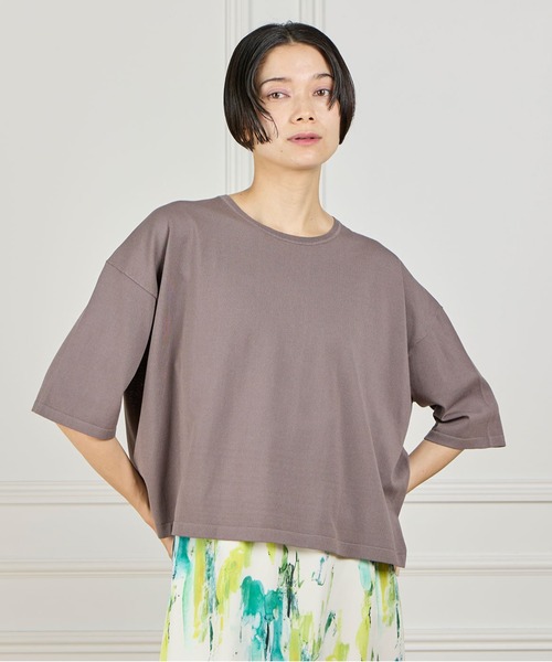 INED（イネド）の「GOOD MOOD Tシャツ風サマーニット（ニット/セーター・レディース・オフホワイト・9号）」の21枚目の写真