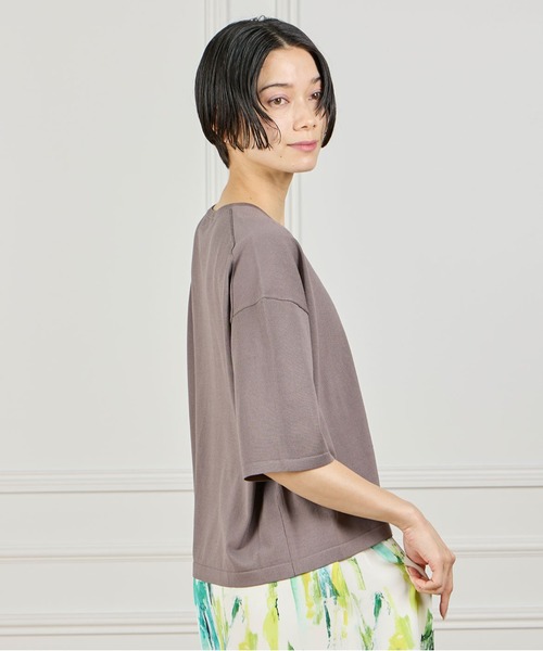 INED（イネド）の「GOOD MOOD Tシャツ風サマーニット（ニット/セーター・レディース・オフホワイト・9号）」の22枚目の写真