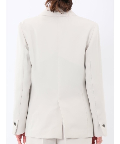 m.f.editorial（エムエフエディトリアル）の「【ストレッチ UV ウォッシャブル】m.f.エディトリアル レディース トリアセライク リラクシング 1ボタンジャケット ライトグレー(セットアップ可能)（スーツジャケット・レディース・ライトグレー・X-LARGE/LARGE/MEDIUM/S）」の10枚目の写真