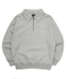 デイリースタンダード ハーフジップ メランジグレー