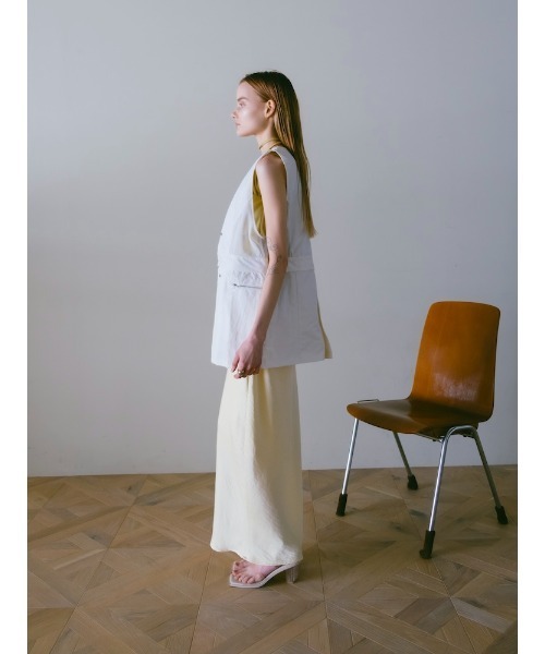 sahara(サハラ)の「Mesh Panel Nylon Vest|メッシュ切り替えナイロンベスト(ベスト・レディース・ブラック/アイボリー/カーキ・FREE)」の9枚目の写真