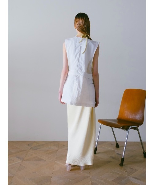 sahara(サハラ)の「Mesh Panel Nylon Vest|メッシュ切り替えナイロンベスト(ベスト・レディース・ブラック/アイボリー/カーキ・FREE)」の10枚目の写真