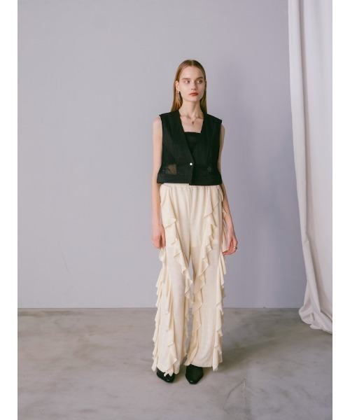 sahara(サハラ)の「Mesh Panel Nylon Vest|メッシュ切り替えナイロンベスト(ベスト・レディース・ブラック/アイボリー/カーキ・FREE)」の15枚目の写真