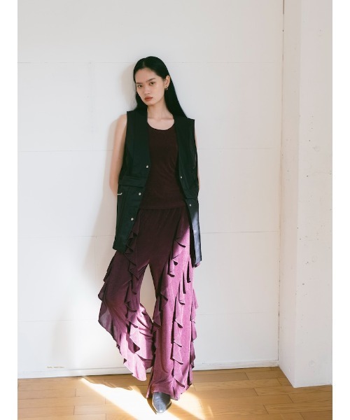 sahara(サハラ)の「Mesh Panel Nylon Vest|メッシュ切り替えナイロンベスト(ベスト・レディース・ブラック/アイボリー/カーキ・FREE)」の18枚目の写真