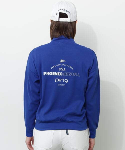 PING(ピン)の「【PING APPAREL】全方向ストレッチダブルフェイスドライミックスアイストーンハーフジップカットソー<NATIVE> (LADIES)(スウェット・レディース・ホワイト/ネイビー/グレー/ブルー・LL/M/S/L)」の16枚目の写真