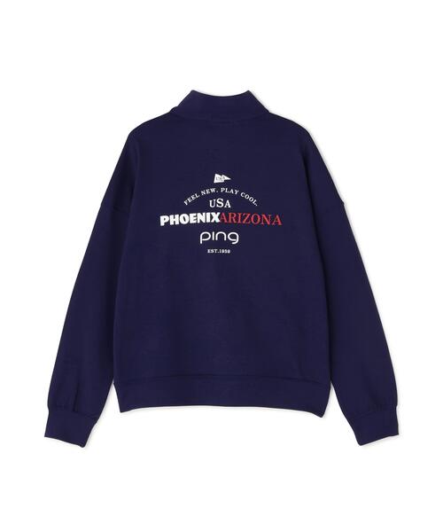 PING(ピン)の「【PING APPAREL】全方向ストレッチダブルフェイスドライミックスアイストーンハーフジップカットソー<NATIVE> (LADIES)(スウェット・レディース・ホワイト/ネイビー/グレー/ブルー・LL/M/S/L)」の5枚目の写真