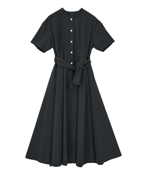 martinique(マルティニーク)の「【l’heritage martinique/レリタージュ マルティニーク】リネンコットンストレッチワンピース(ワンピース・レディース・ブラック/オレンジ・FREE)」の1枚目の写真