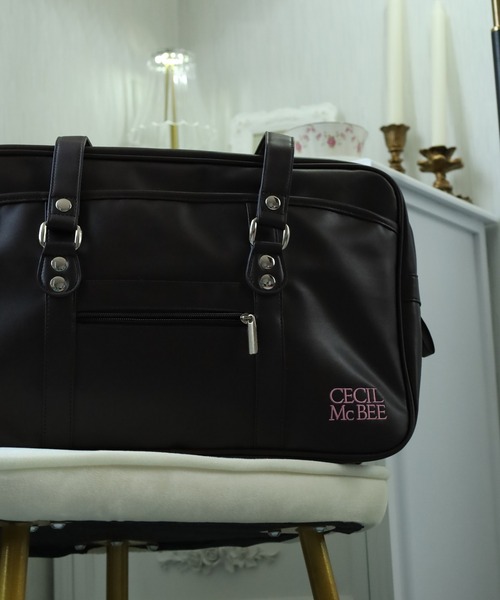 CECIL McBEE(セシルマクビー)の「CECIL McBEE 合皮スクールバッグ(ボストンバッグ・レディース・ブラック/ブラウン・FREE)」の6枚目の写真