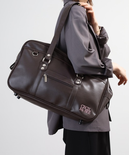 CECIL McBEE(セシルマクビー)の「CECIL McBEE 合皮スクールバッグ(ボストンバッグ・レディース・ブラック/ブラウン・FREE)」の8枚目の写真