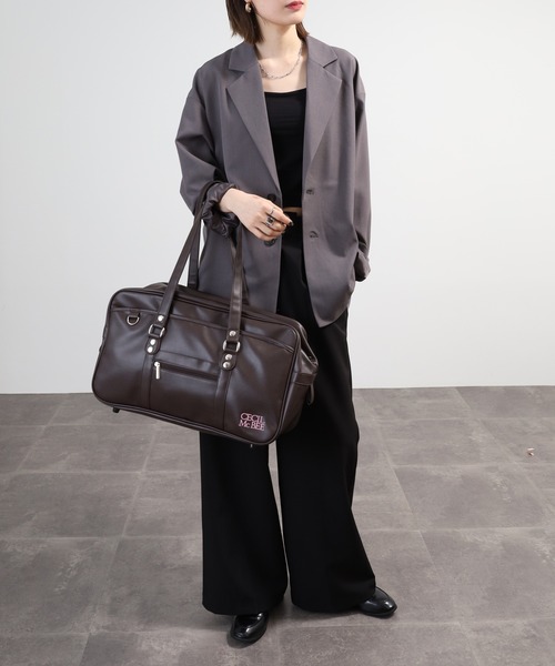 CECIL McBEE(セシルマクビー)の「CECIL McBEE 合皮スクールバッグ(ボストンバッグ・レディース・ブラック/ブラウン・FREE)」の10枚目の写真