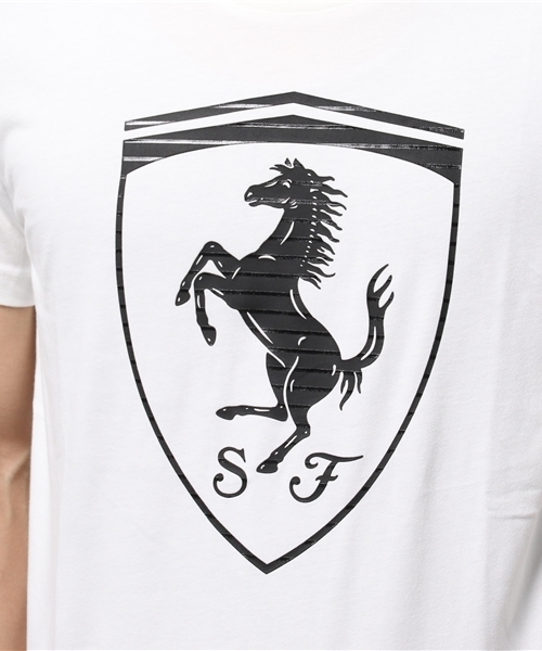 PUMA（プーマ）の「FERRARI LS ビッグシールドTシャツ（Tシャツ/カットソー・メンズ・グレー/ホワイト/レッド/ブラック・LARGE/SMALL/MEDIUM）」の6枚目の写真