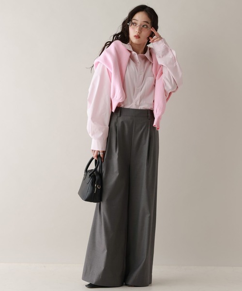 RAGEBLUE(レイジブルー)の「タックワイドイージースラックス(スラックス・レディース・グレー/ブラック・FREE)」の20枚目の写真