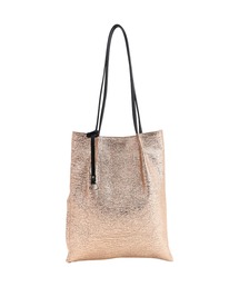 cooco メタリックツマミハンドルフラットトートバッグ