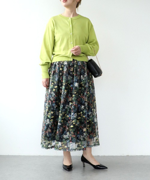 Cepica（セピカ）の「フラワーカラーレーススカート（スカート・レディース・ブラック・FREE）」の5枚目の写真