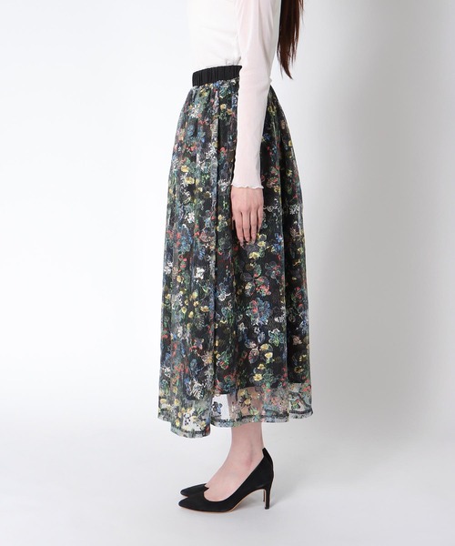 Cepica（セピカ）の「フラワーカラーレーススカート（スカート・レディース・ブラック・FREE）」の8枚目の写真