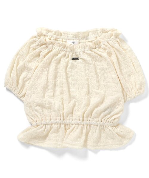 algy(アルジー)の「シャーリングブラウス(シャツ/ブラウス・キッズ・サックスブルー/オフホワイト/ミント・160/150/140/130)」の8枚目の写真