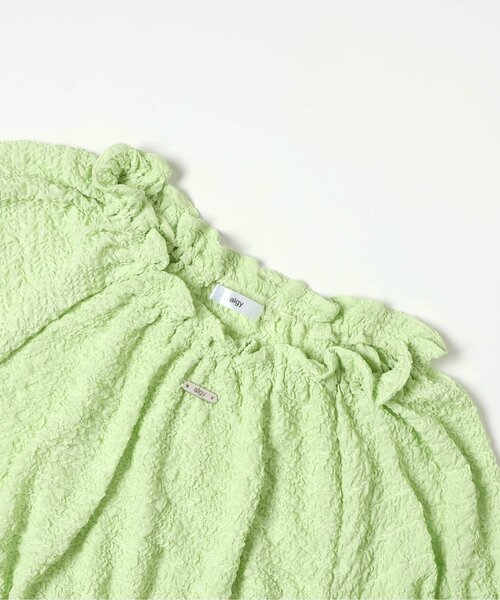 algy(アルジー)の「シャーリングブラウス(シャツ/ブラウス・キッズ・サックスブルー/オフホワイト/ミント・160/150/140/130)」の10枚目の写真