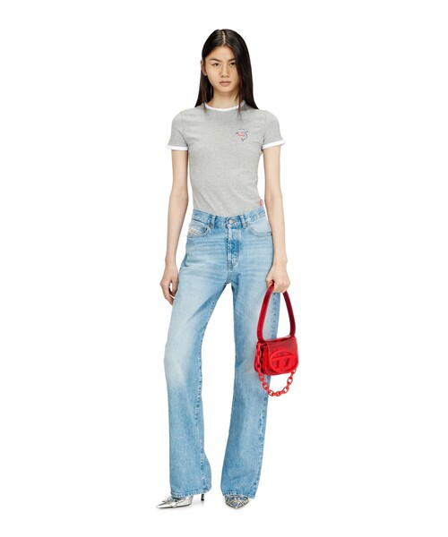 DIESEL(ディーゼル)の「ウィメンズ Tシャツ T-UNCUTIES-LONG-S13(Tシャツ/カットソー・レディース・グレー・LARGE/SMALL/X-LARGE/MEDIUM/X-SMALL)」の2枚目の写真