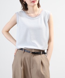 Anna Nicola（アンナニコラ）の「Anna Nicola ラメリブタンクトップ（タンクトップ）」