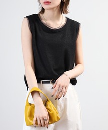 Anna Nicola（アンナニコラ）の「Anna Nicola ラメリブタンクトップ（タンクトップ）」