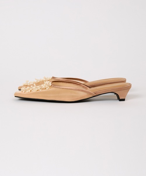 leinwande（ラインヴァンド）の「Botanical Mesh Mules / ボタニカルメッシュミュール（パンプス・レディース・ベージュ系/ブラック・36/37/38）」の16枚目の写真