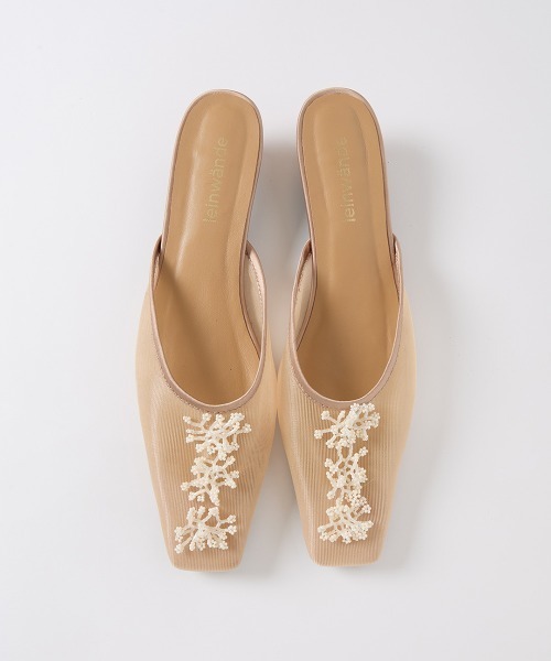 leinwande（ラインヴァンド）の「Botanical Mesh Mules / ボタニカルメッシュミュール（パンプス・レディース・ベージュ系/ブラック・36/37/38）」の17枚目の写真