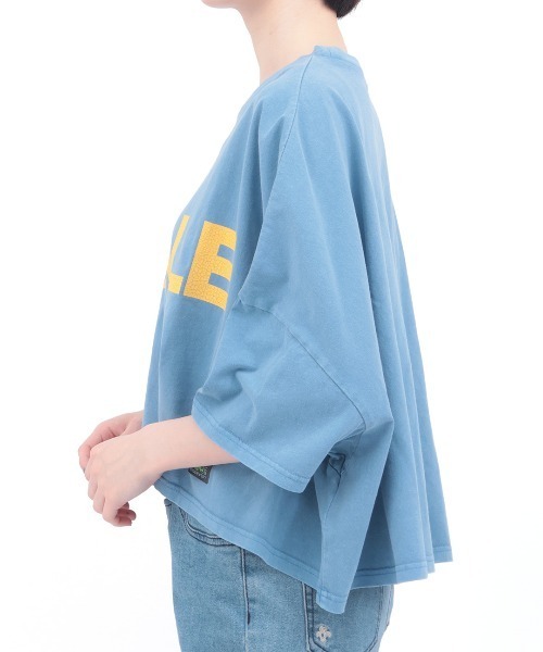 チチカカ（チチカカ）の「Orale! クラックプリントボリュームショートTシャツ（Tシャツ/カットソー・レディース・ブルー/チャコールグレー/オレンジ・FREE）」の10枚目の写真