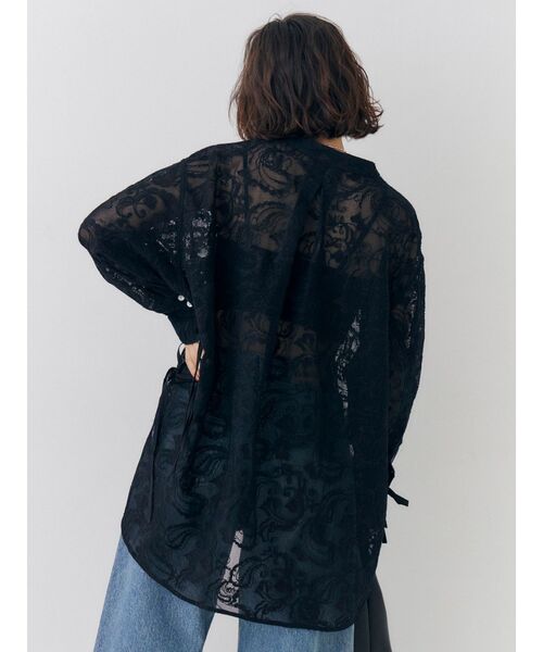 Ungrid（アングリッド）の「レース刺繍ルーズシャツ（シャツ/ブラウス・レディース・アイボリー/ブラック・FREE）」の11枚目の写真