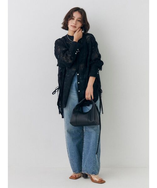 Ungrid（アングリッド）の「レース刺繍ルーズシャツ（シャツ/ブラウス・レディース・アイボリー/ブラック・FREE）」の12枚目の写真