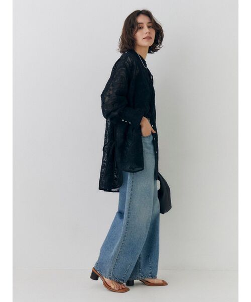 Ungrid（アングリッド）の「レース刺繍ルーズシャツ（シャツ/ブラウス・レディース・アイボリー/ブラック・FREE）」の13枚目の写真
