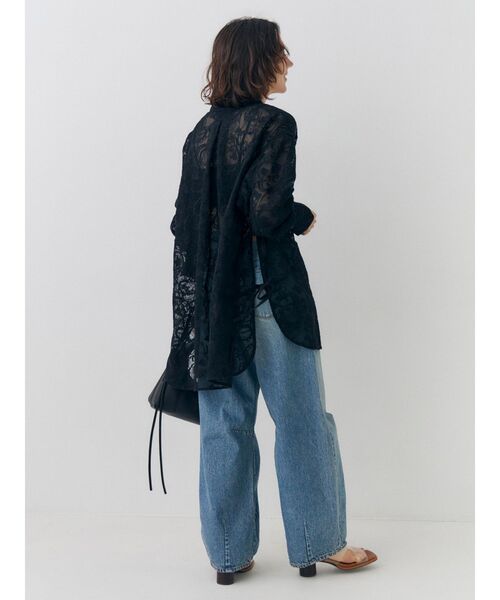 Ungrid（アングリッド）の「レース刺繍ルーズシャツ（シャツ/ブラウス・レディース・アイボリー/ブラック・FREE）」の14枚目の写真