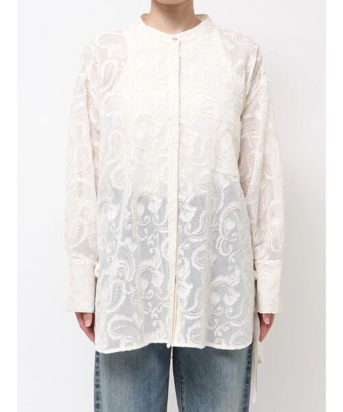 Ungrid（アングリッド）の「レース刺繍ルーズシャツ（シャツ/ブラウス・レディース・アイボリー/ブラック・FREE）」の15枚目の写真