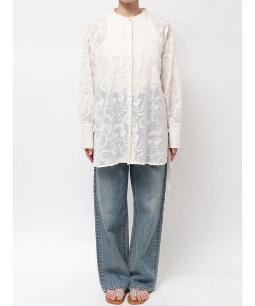 Ungrid（アングリッド）の「レース刺繍ルーズシャツ（シャツ/ブラウス・レディース・アイボリー/ブラック・FREE）」の22枚目の写真